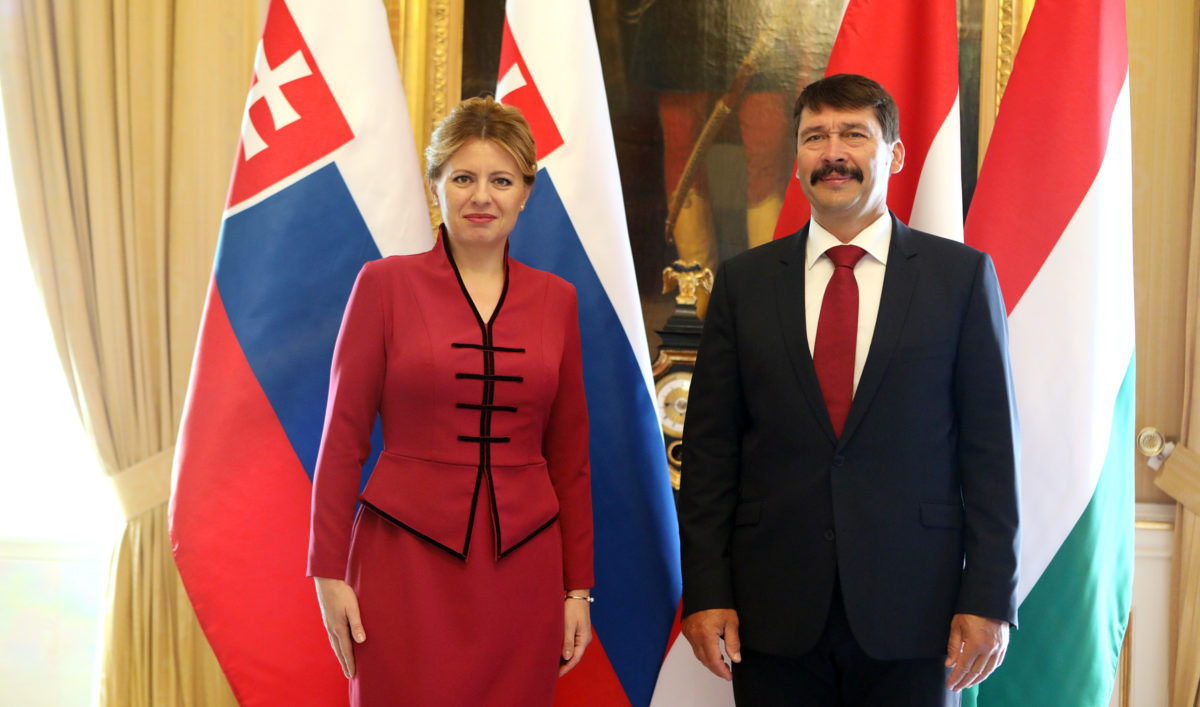 Zuzana Čaputová, János Áder, návšteva prezidentky