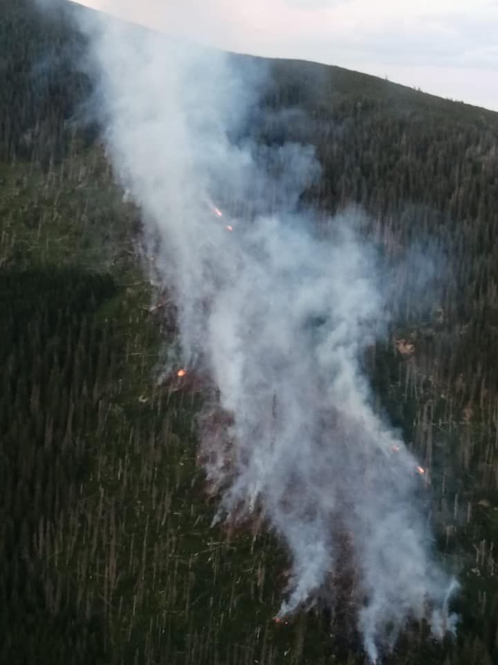 požiar, les, Bystrá