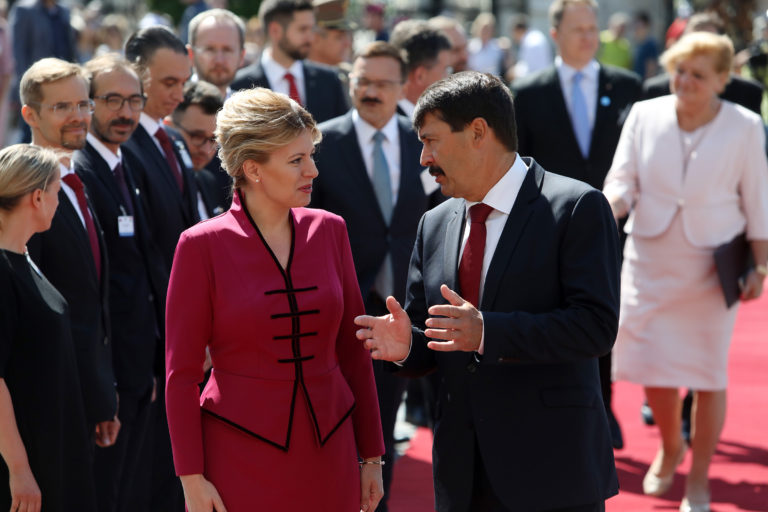 Zuzana Čaputová, János Áder, návšteva prezidentky