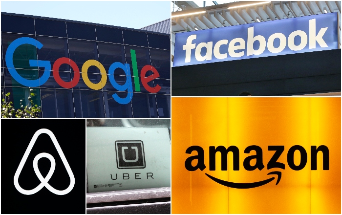 Google, Amazon, Facebook, Uber, Airbnb