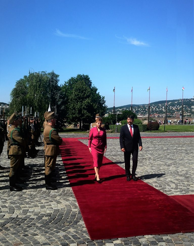 Zuzana Čaputová, János Áder, návšteva prezidentky