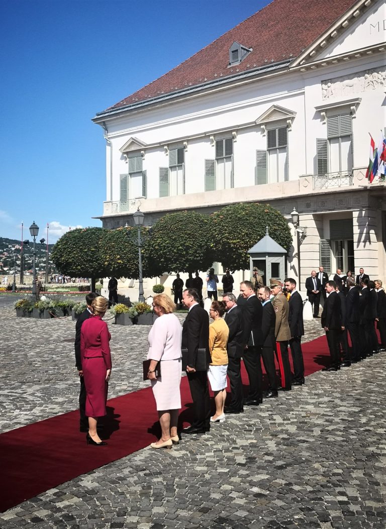 Zuzana Čaputová, János Áder, návšteva prezidentky