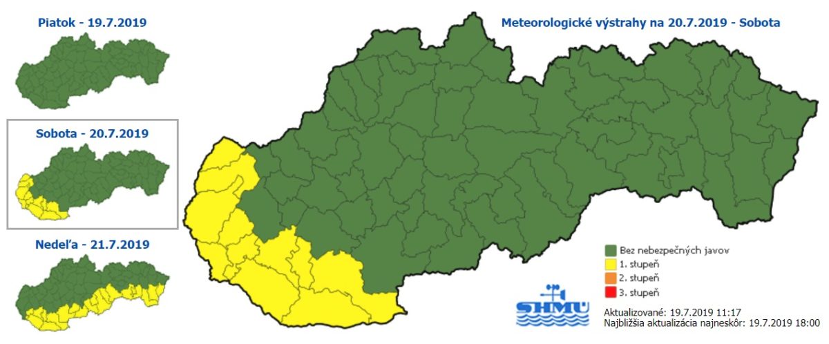 horúčavy, SHMÚ, výstrahy