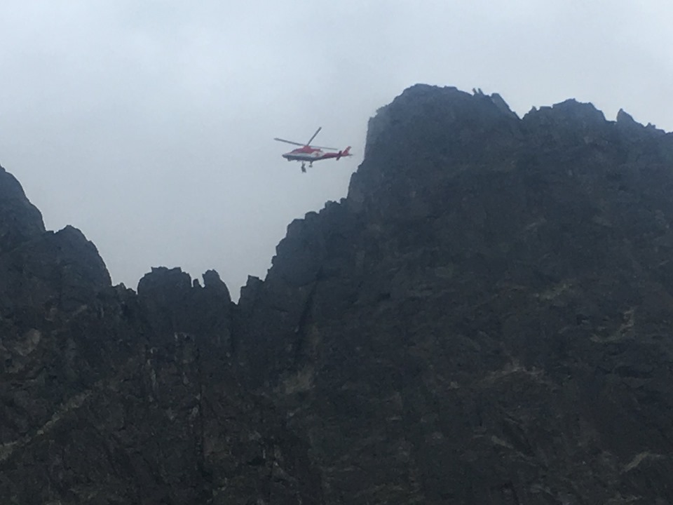 turista, pád zo Žltej veže, horská záchranná služba