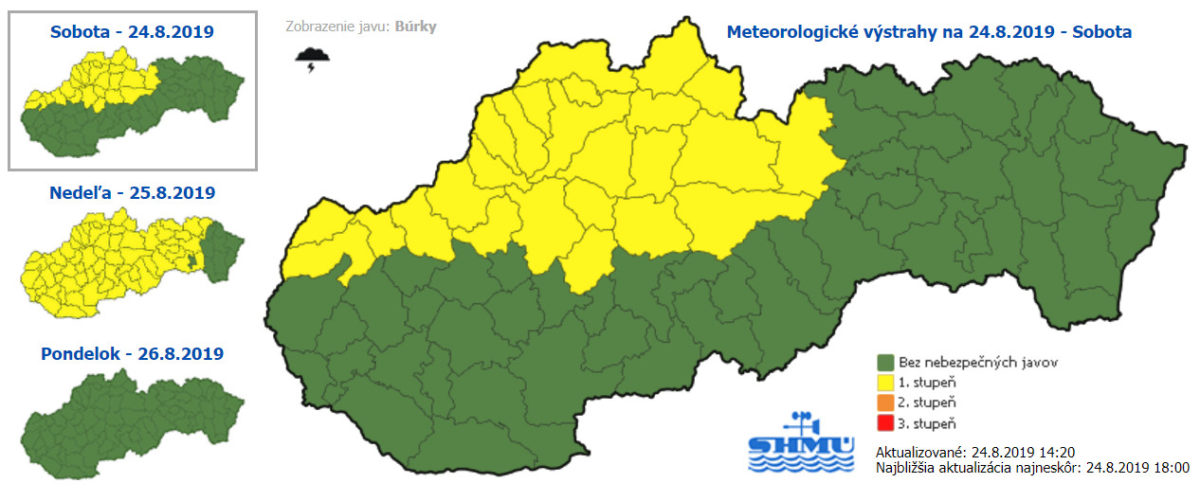 búrky, výstrahy, SHMÚ