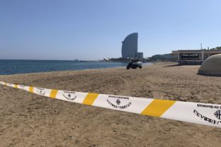 evakuácia, pláž, Sant Sebastia, Barcelona