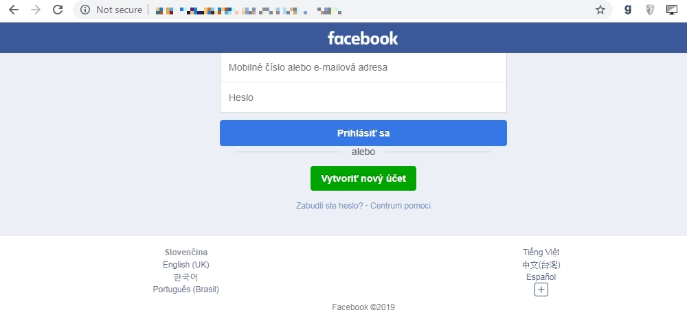 Falošný facebook