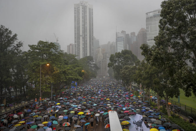 Hongkong, demonštrácia, protest