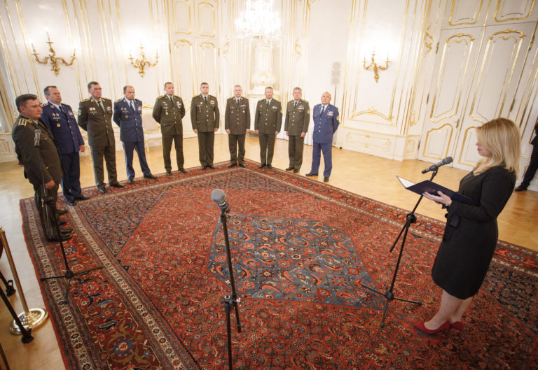 Prezidentka Zuzana Čaputová prijala vojenských veliteľov