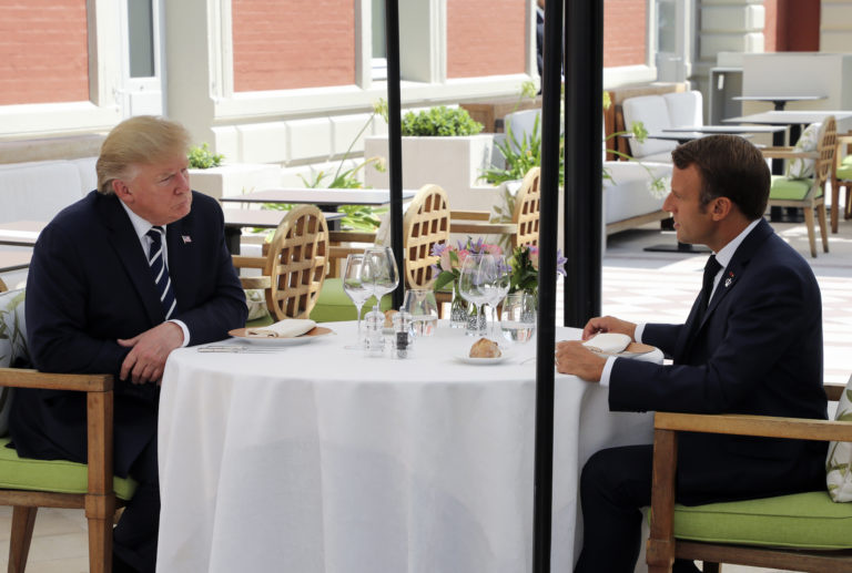 Donald Trump, Emmanuel Macron