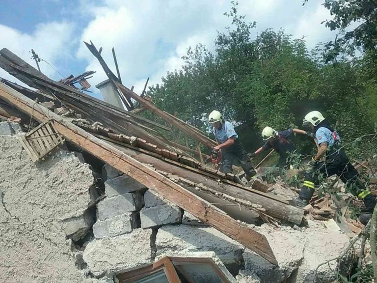 Medzibrod, zrútenie domu