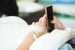 mobilný telefón, nemocnica, pacient