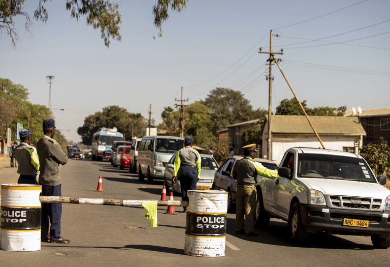 Polícia, protest, Zimbabwe