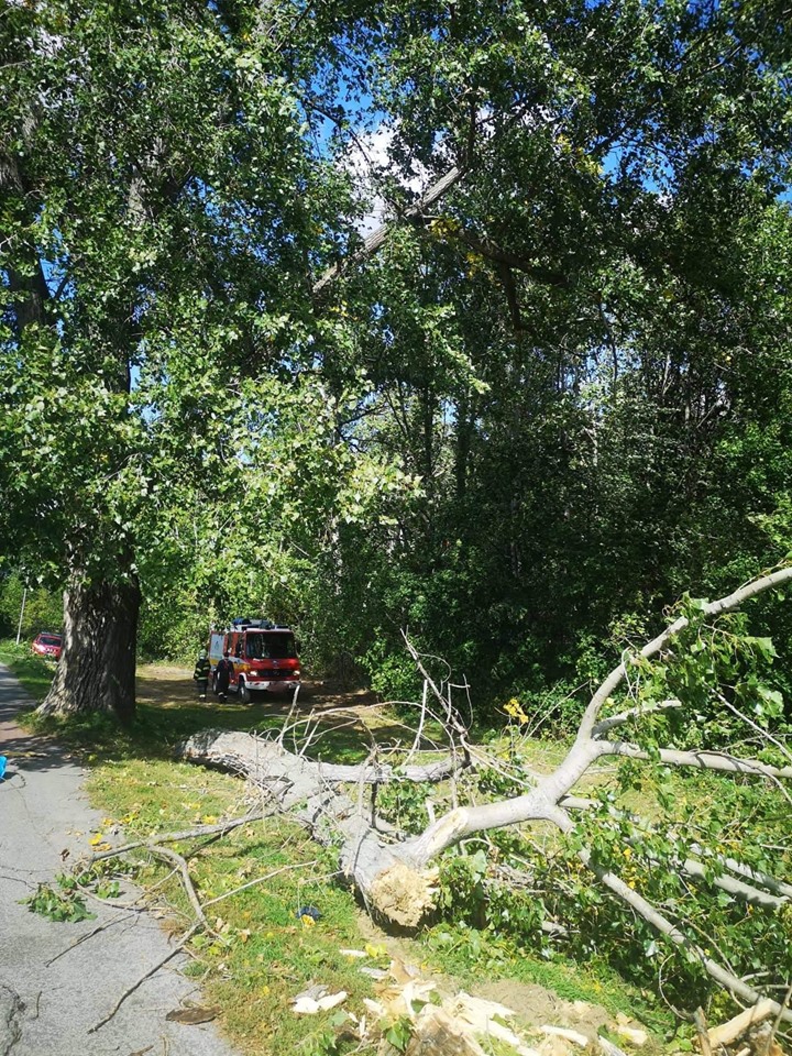 hasiči, silný vietor, obeť