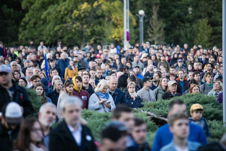 PROTEST: Za slušné Slovensko v Bratislave