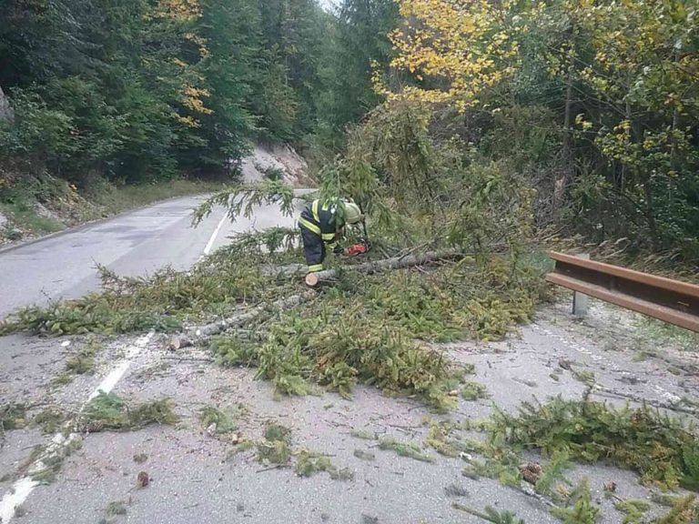 hasiči, silný vietor