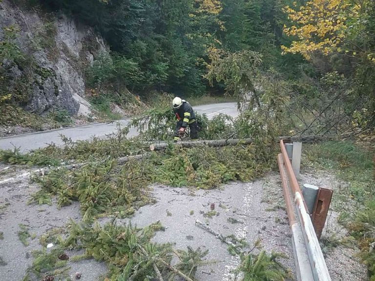 hasiči, silný vietor