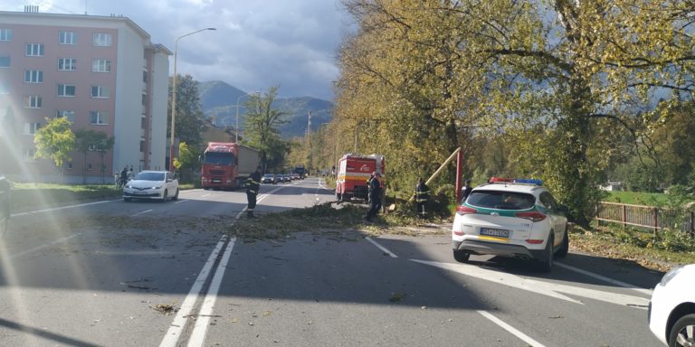 hasiči, silný vietor