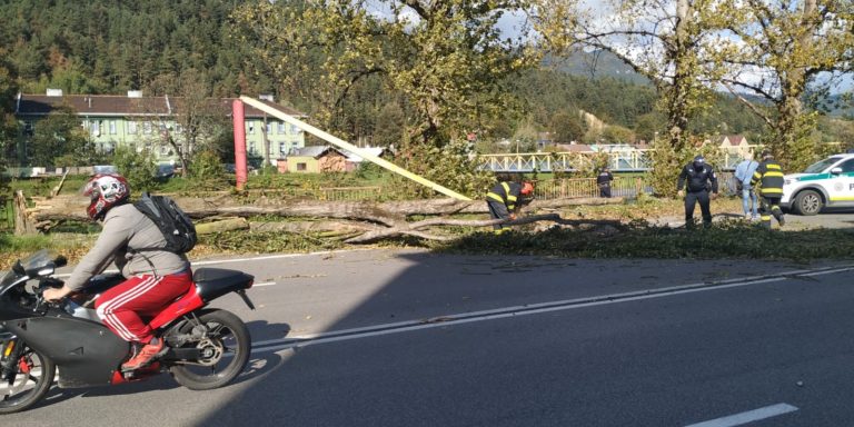 hasiči, silný vietor