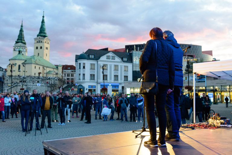 PROTEST: Za slušné Slovensko v Žiline