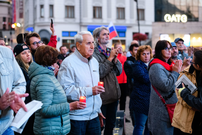 PROTEST: Za slušné Slovensko v Žiline