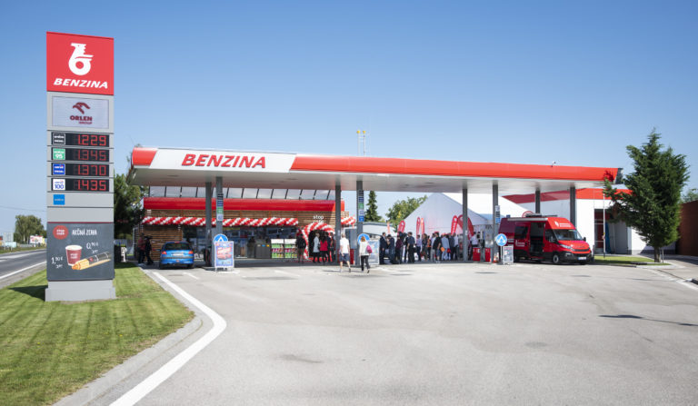 čerpacia stanica pumpa Benzina