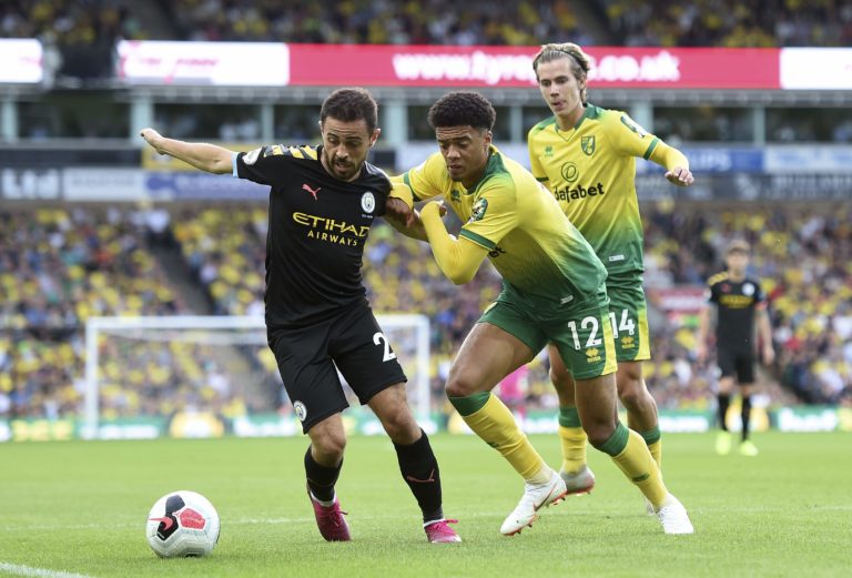 Bernardo Silva, Jamal Lewis, Manchester City, Norwich City, Premier League
