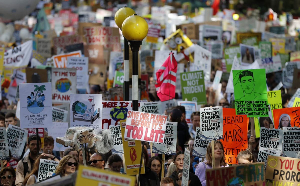 klimatické zmeny, protest