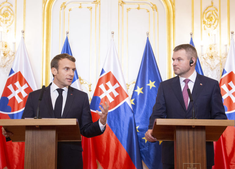 Peter Pellegrini, Emmanuel Macron