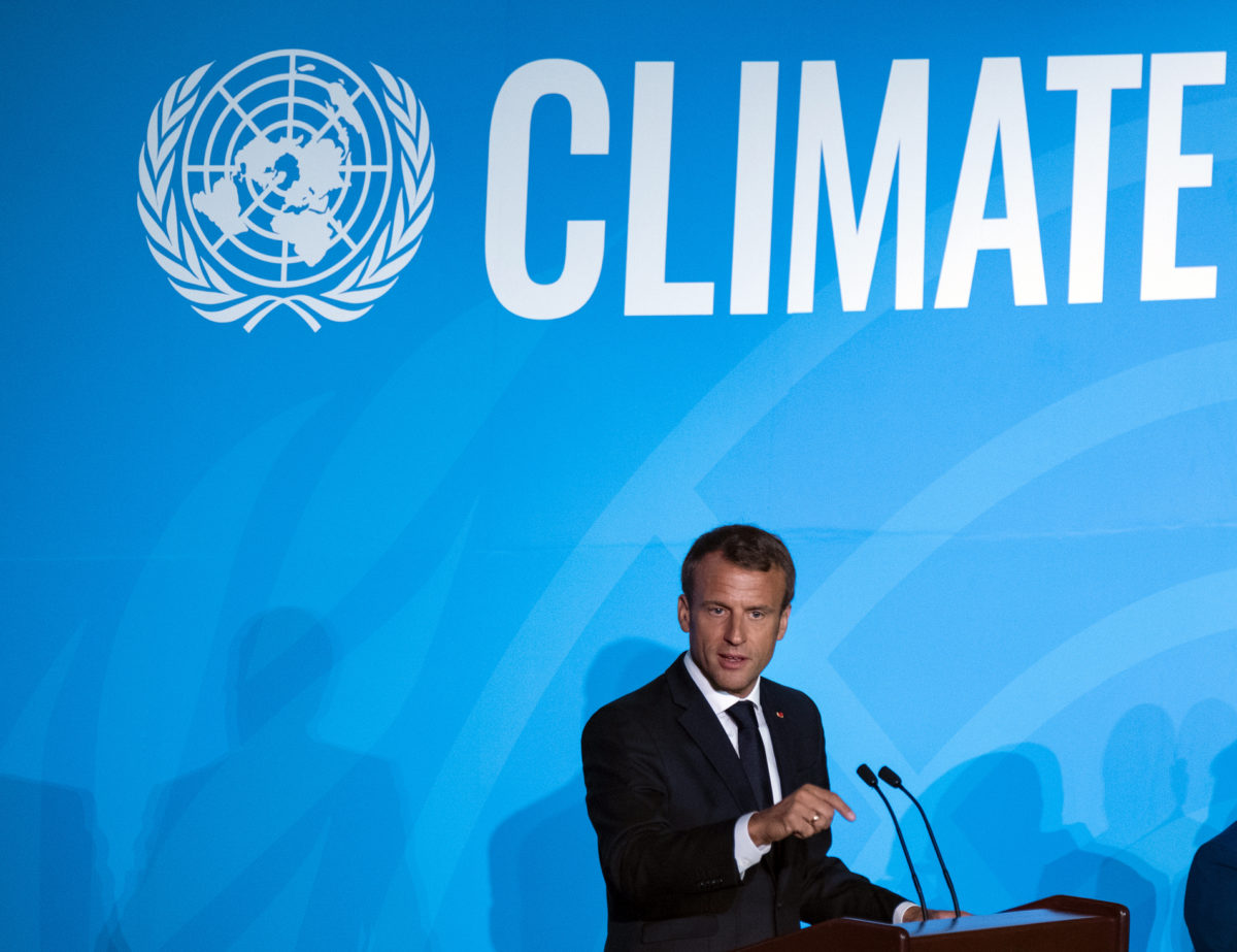 Emmanuel Macron, klimatický štrajk OSN