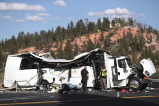 havária autobusu, Utah