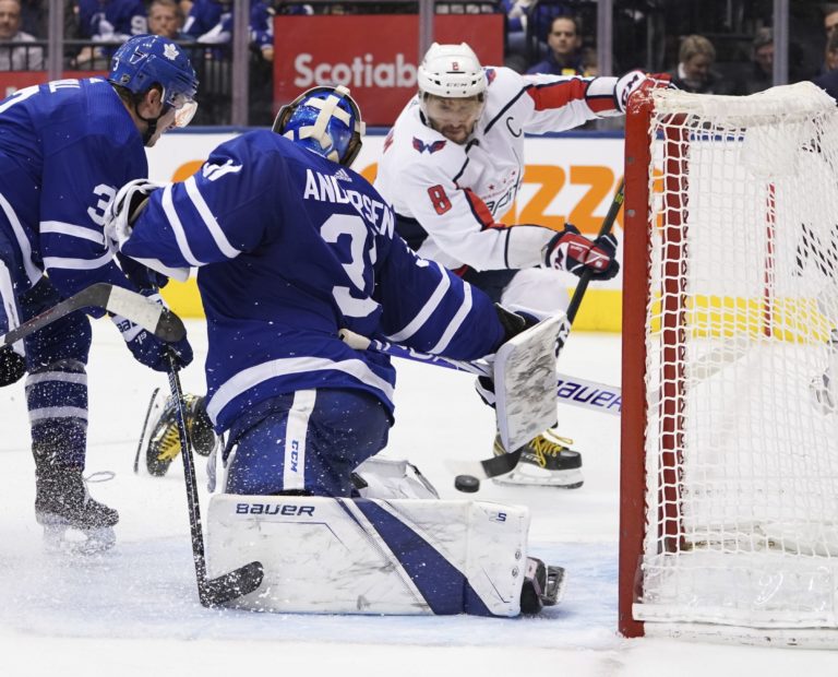 Alexander Ovečkin, Frederik Andersen, Washington Capitals, Toronto Maple Leafs, NHL