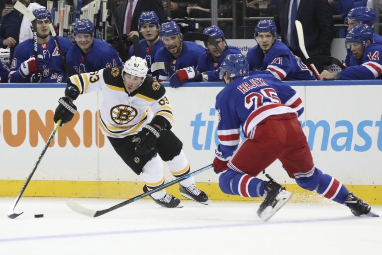 Brad Marchand, Libor Hájek, Boston Bruins, New York Rangers