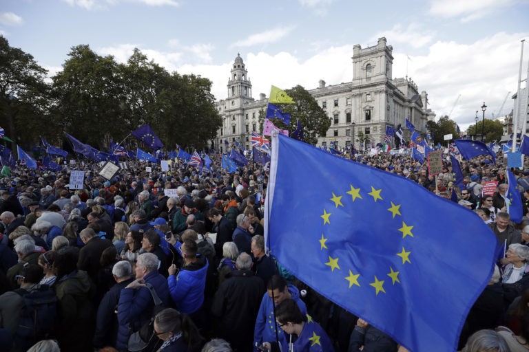 Brexit, protest, demonštrácia