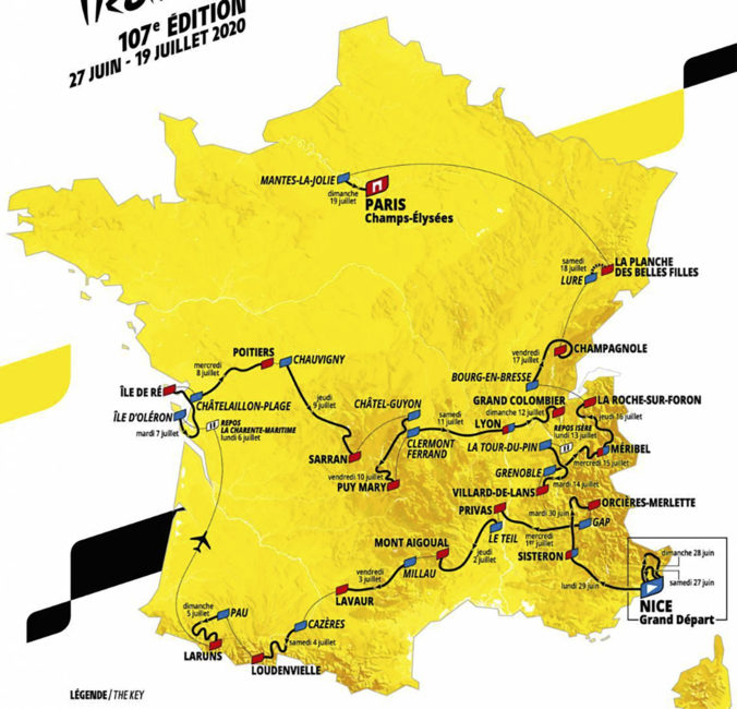 trasa, Tour de France 2020