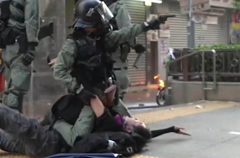 Hongkong, polícia, protesty