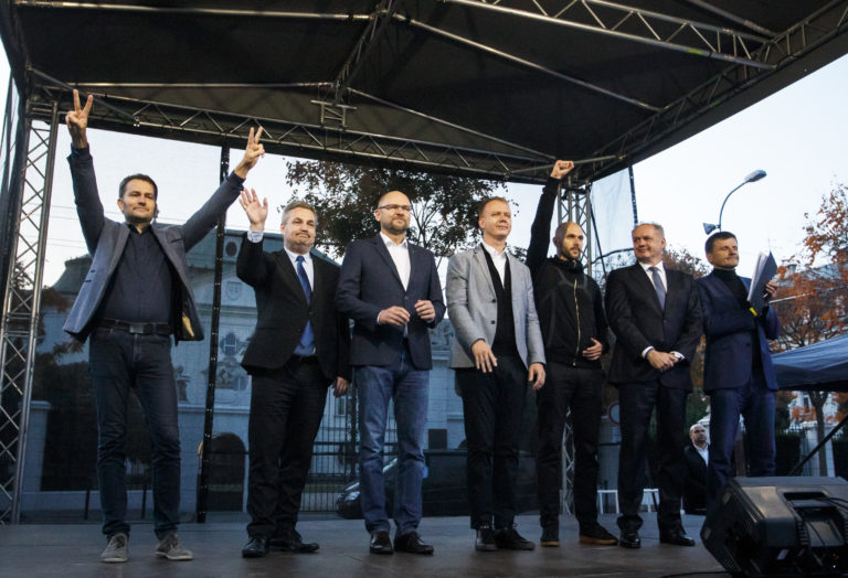 Spoločne PROTI mafiánskemu štátu, Kiska, Truban, Beblavý, Dostál, Sulík, Matovič