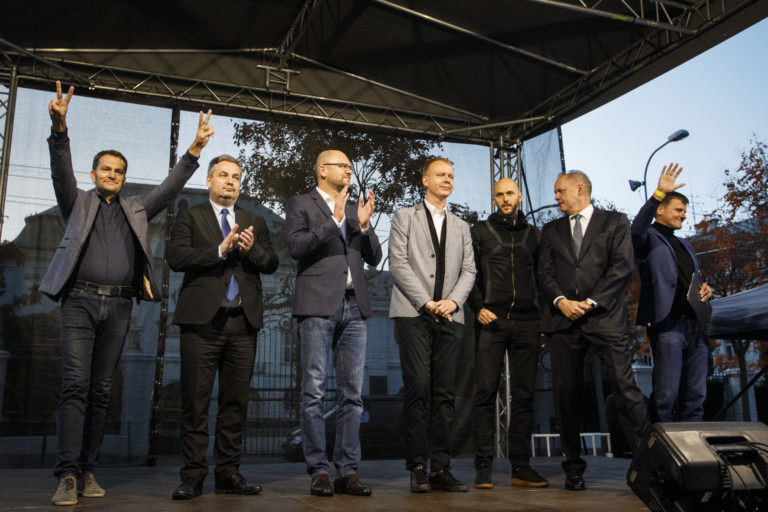 Spoločne PROTI mafiánskemu štátu, Kiska, Truban, Beblavý, Dostál, Sulík, Matovič