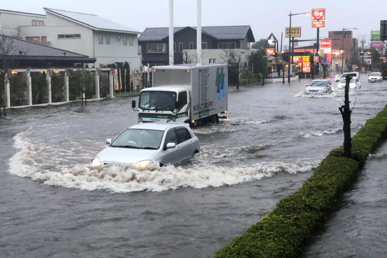 Japonsko, záplavy