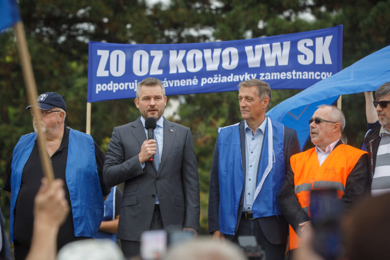 zhromaždenie za zvýšenie minimálnej mzdy, Peter Pellegrini