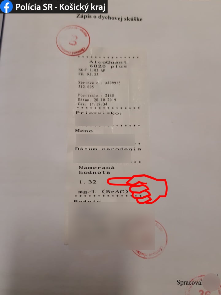 opitý vodič, alkohol za volantom