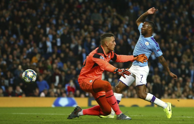 Raheem Sterling, Pierluigi Gollini, Liga majstrov, Manchester City, Atalanta Bergamo