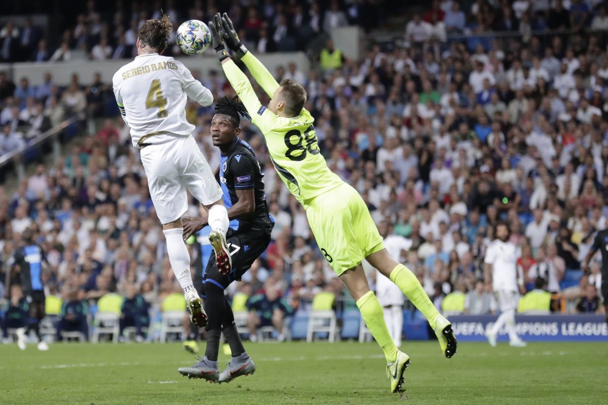 Simon Mignolet, Sergio Ramos, FC Bruggy, Real Madrid, Liga majstrov