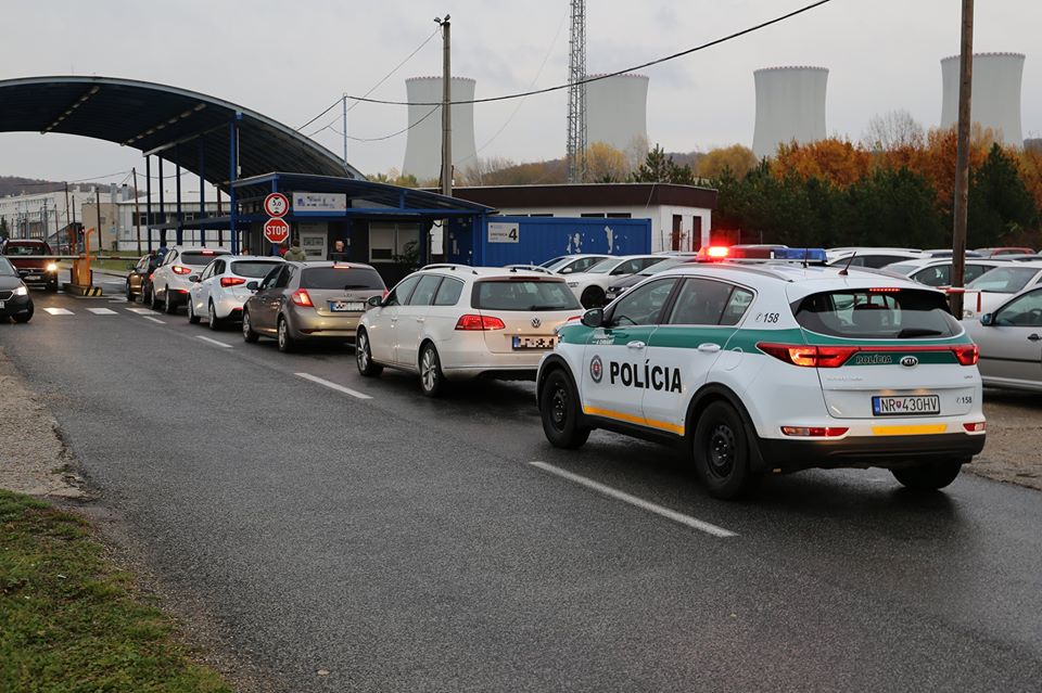 Polícia, zásah, elektráreň Mochovce