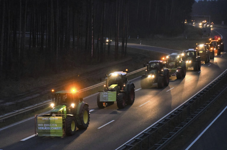 Berlín, protest farmárov