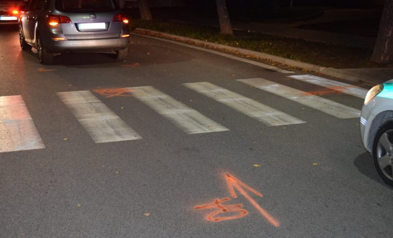 Opitý chodec, zrážka auta s chodcom