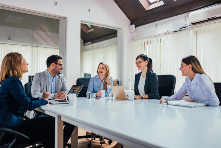 Startup business people group working in modern office.