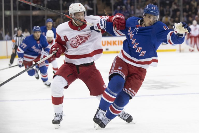 Greg McKegg, Justin Abdelkader, NHL, Detroit Red Wings, New York Rangers