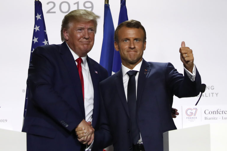 Donald Trump, Emmanuel Macron