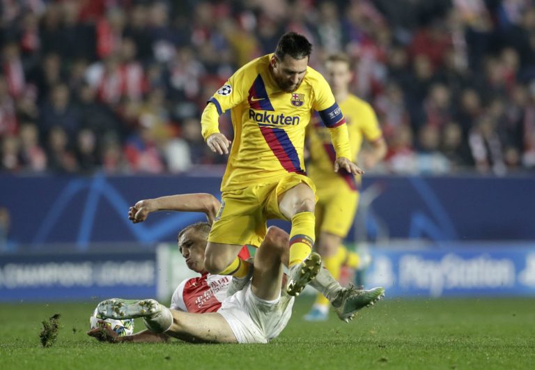 Tomáš Souček, Lionel Messi, Liga Majstrov, SK Slavia Praha, FC Barcelona
